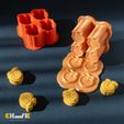 Bath-Bomb-mold-Peach-4-in-1-ready-to-3d-print.jpg 4 in 1  Bath bomb mold - Peach🍑  | 3D print bath bomb mold stl file