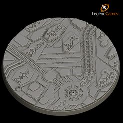Necron-Bases-90mm-Thumbnail-V1.jpg STL file 90mm Necron Base - Round x1 - LegendGames・3D print design to download