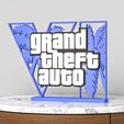 4-1.jpg GTA 6 Grand Theft Auto VI logo Stand Decor