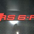 DSC_0121.jpg Audi RS6 R Emblem Logo badge S6 A6 Abt APR Motorsport