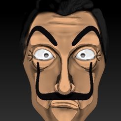 mask of dali.jpg STL file Dali paper house mask・Template to download and 3D print, RolandH