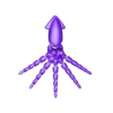 pulpo.stl 巨型铰接式巨型鱿鱼--就地打印（柔性鱿鱼--无支撑物）