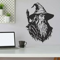 gandalf-3.jpg Datei STL gandalf wandkunst・Modell für 3D-Druck zum herunterladen