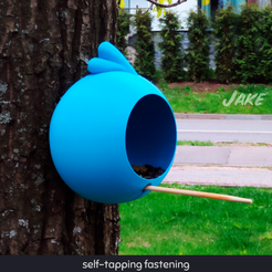 Frame-51.png Free STL file "Jake" Angry Birds Feeder・3D printer model to download