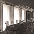 Wireframe-High-Classic-Dinning-Room-01-6.jpg Classic Dinning Room 01 White and Gold