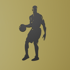 Basketball-2.png Fichier STL Art mural du basket-ball・Plan à imprimer en 3D à télécharger