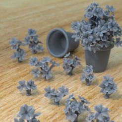 Oxalis-Clover.jpg STL file 9 OXALIS CLOVER PLANTS FOR ENVIRONMENT DIORAMA TABLETOP 1/35 1/24・3D print model to download