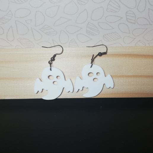 Ghost & Batman Earrings 3D model