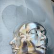 infinity-faces-chrome.jpg Unendliches Gesicht- Schwebender Kopf- Spiegel/Wanddekoration
