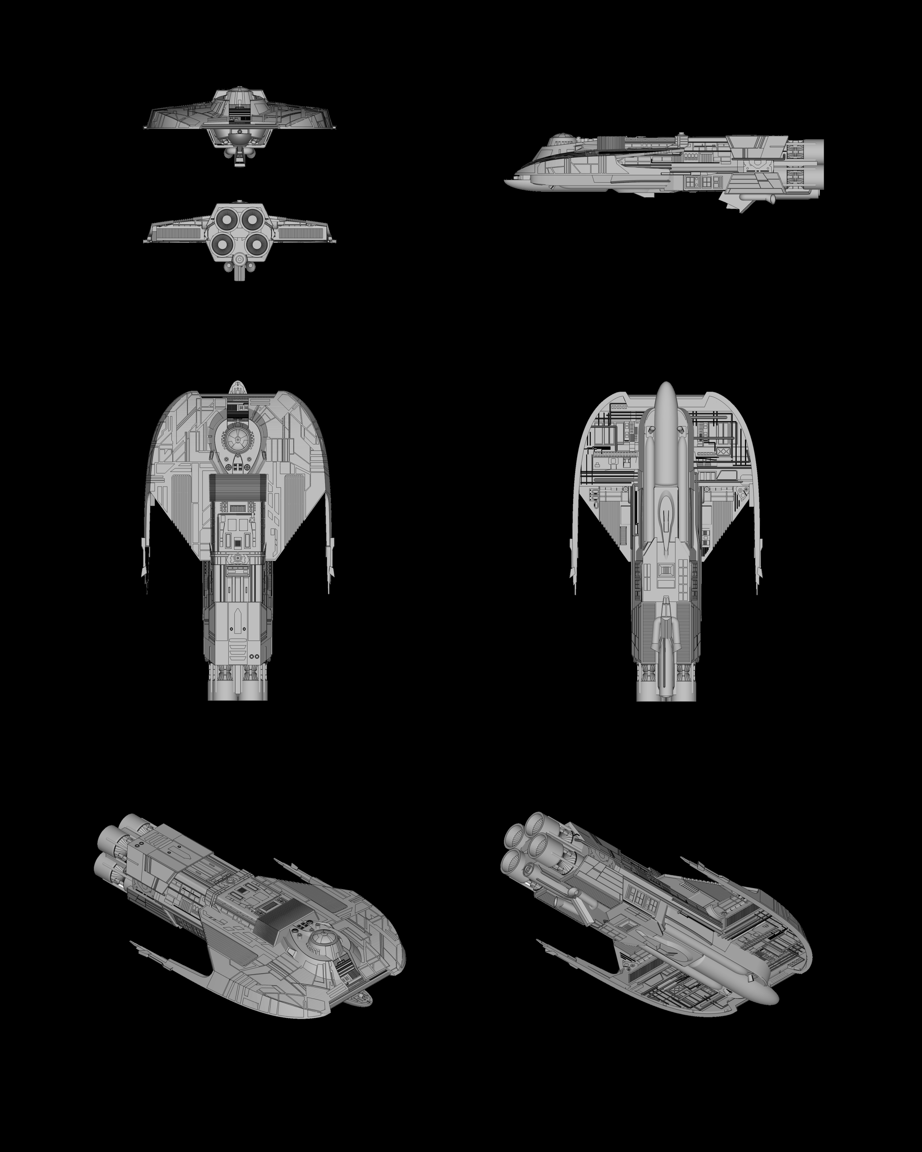 Free STL file Star Trek III Merchantman and redresses: Star Trek ...