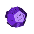 12_Sided_Dice.stl Dice - 12 sided (Replaces two regular dice... plus adds outcomes!)