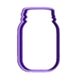 mason jar 4in.stl 5 sizes - Mason Jar Glass Cookie Cutter - SHARP cutting edges - So Versatile!