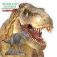T-Rex-1-32-1200x1200.jpg Tyrannosaurus Rex dinosaur 1-32 3D sculpting printable model