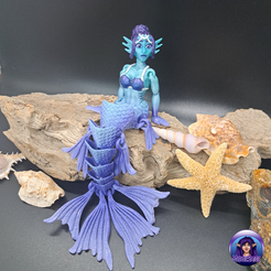 Kailani1.png 3D file Mermaid Kailani - Articulated・3D printable design to download