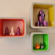 20230910_150852.jpg Modern Funky Box Shelves with removeable colour inserts Bundle Sustainable Shelf Wall Storage Display No Supports Easy Print
