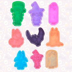 main.png Bluey Halloween cookie cutter set of 9