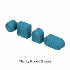 Chunky-Ringed-Shapes.jpg Cute Props, Assorted Ringed and Arch Shaped Rainbow Prop Set, Thick Shapes