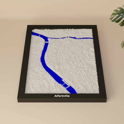 Alfortville, France - 3D Miniature