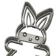 Lapin-3.jpg 2 Biscuit Moulds - Cookie Cutters - Cookie cutter - Biscuit Cutter - Easter - Chocolate - Cake - Bells - Rabbit - Chicken - Egg