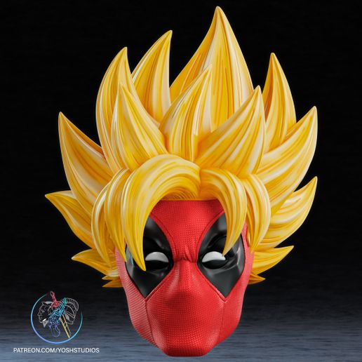 Deadpool_Goku-04-Happy.jpg Super Deadpool Mask 3D Printer File STL