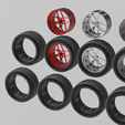 41.png PACK OF 05 20'' WHEELS AND 6 TIRES FOR SCALE AUTOS AND DIORAMAS!