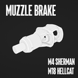 MuzzleBrake3.png Muzzle Brake for M4 Sherman - M18 Hellcat - 1/72 - 1/48 - 1/35 - 1/16