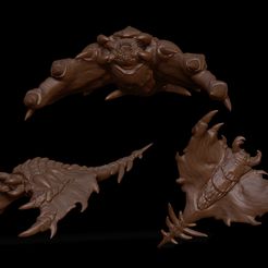 Summary1.jpg Datei 3D Zerg Broodlord und ein Broodling 3D-Druckmodell・Modell für 3D-Druck zum herunterladen