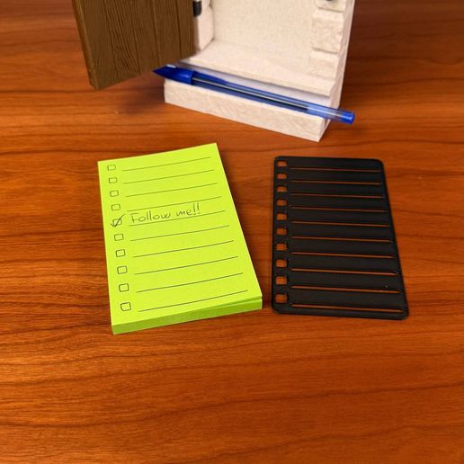 🎶 SECRET NOTE | STICKY NOTES HOLDER & STENCILS・ 3D File for 3D printing ...
