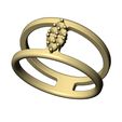 Tri-cluster-open-wide-band-size6to10-06.jpg Triangular diamond cluster open ring US sizes 6to10 3D print model