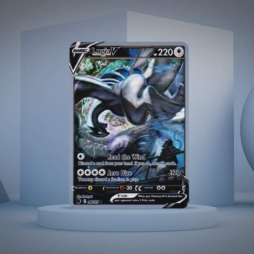 ⚪Lugia⚪Silver Tempest - 3D Pokemon Card・ STL File for 3D