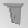 wf0.jpg Tapered carved facetes Colonial decorative corbel and bracket 3D print model