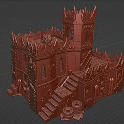 Space-Ork-StrongHold-01.jpg Archivo 3D Space Ork StrongHold 01 pieza de terreno inspirada en wh40k・Objeto imprimible en 3D para descargar