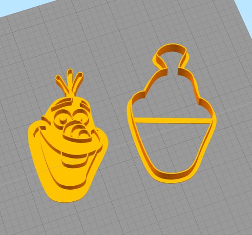Cookie Cutter - Frozen Olaf - 3D model önizlemesi