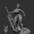 WB_Render1.jpg WARRIOR BRIDE MINIATURE (DND, KINGDOM DEATH, PATHFINDER, MINI)