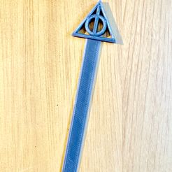 IMG_8211.JPG Free STL file Bookmark Death Relics Harry Potter・3D print design to download, yjusot