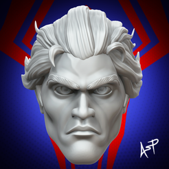2099_render.png Archivo STL Spider Man 2099 Marvel leyendas cabeza・Modelo imprimible en 3D para descargar