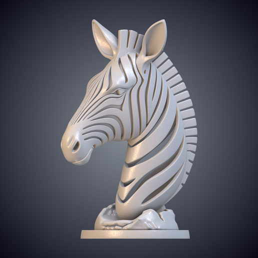 Zebra Head Bust Relief Statue GPM-75
