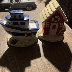 286914654_473525134683177_6540985908572378159_n.jpg Free STL file BEACH HOUSE AND BOAT・3D printer design to download