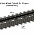 db13875a-7583-43ca-b86e-542f7c9bdba1.jpg N Scale 104 Ft. Double Track Plate Girder Bridge...