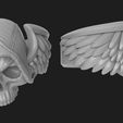 untitled.23.jpg Anillo de calavera con alas Modelo 3D