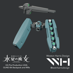 Pre-Production-Lfrith-Backpack-and-Rifle-Box-Art.png 1/144 Pre-Production Lfrith Expansion Parts - 3D-Printable Model Kit - Gundm Witch from Mercury Prologue