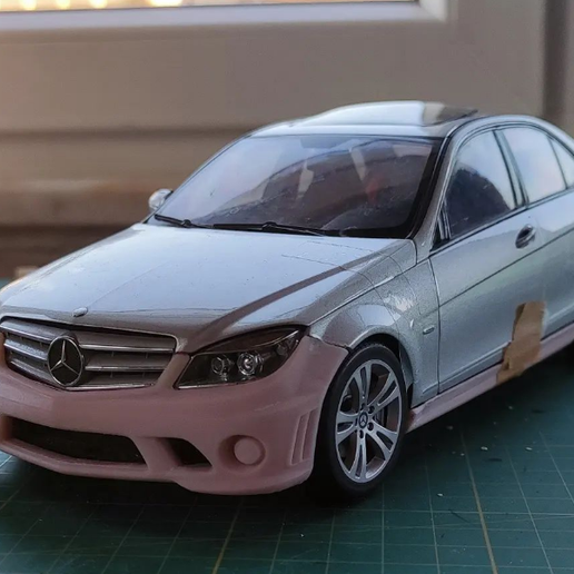 🚗 1/18 Autoart Mercedes C63 AMG Body Kit・ STL File for 3D
