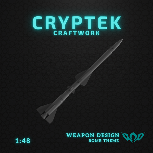 1:48 Miniature 09. S-75 Dvina - Soviet design bureau NPO Almaz - Toy Replica of Sky Guardian in Miniature: S-75 Dvina Missile Bomb 3D Print File - Cold War air defense - NATO SA-2 “Guideline” 3D model