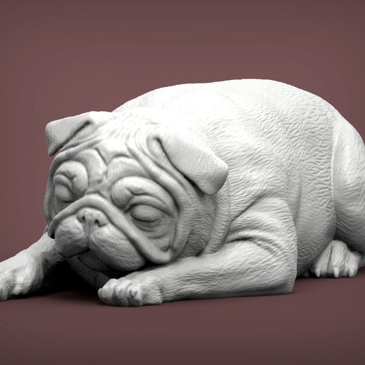 pug-for-3d-printing-3d-model-48e806db0a.jpg pug is sleeping 3D print model