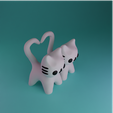 2.png CAT LOVE MODEL COUPLE, CUTE HEART DECORATION 3D MODEL, LOVE GIFT