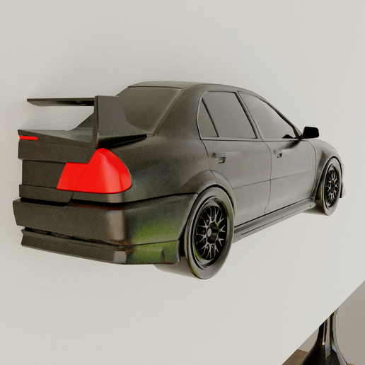 🚗 Mitsubishi Lancer Evolution V Wall-mounted・ STL File for 3D printing ...