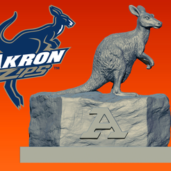 11.png NCAA - Akron Zips Fußball Maskottchen Dekor Statue - 3d Druck