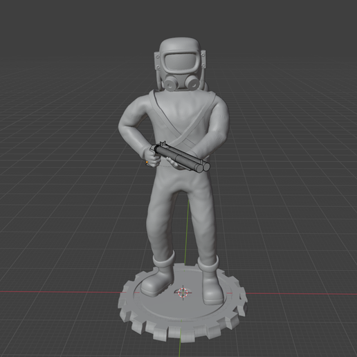 Lethal company - shotgun employee figure 3D model