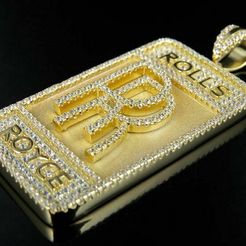 72.jpg ROLLS-ROYCE Pendentif Hip Hop avec diamants