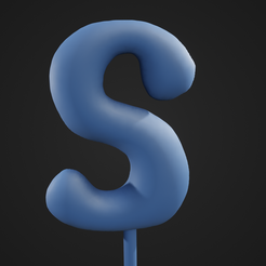 Letter-S1.png Fichier STL Lettre S en carton bouffant・Objet imprimable en 3D à télécharger